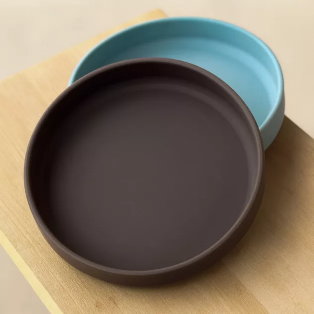 Petite&Mars Szilikon tányér tapadókoronggal Take&Match Velvet Latte 6m+