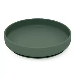   Petite&Mars Szilikon tányér tapadókoronggal, Take&Match, Misty Green, 6 hó+
