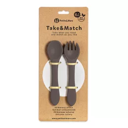   Petite&Mars Szilikon evőeszközök Take&Match Bitter Cocoa 6m+
