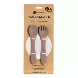   Petite&Mars Szilikon evőeszközök Take&Match Velvet Latte 6m+
