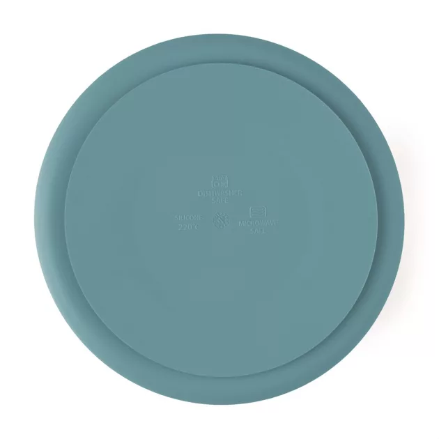 Petite&Mars Szilikon osztott tányér, kerek Take&Match Frosted Sky 6m+