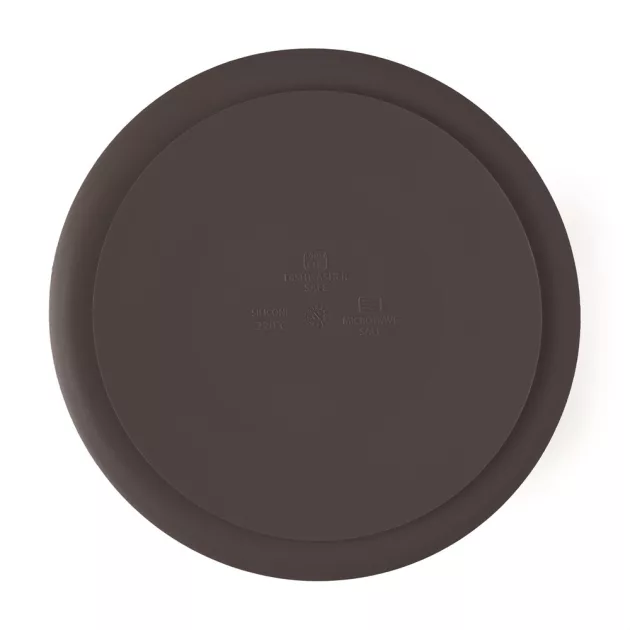 Petite&Mars Szilikon osztott tányér, kerek Take&Match Bitter Cocoa 6m+