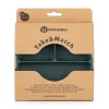 Petite&Mars Szilikon osztott kerek tányér, Take&Match, Misty Green, 6 hó+
