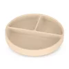 Petite&Mars Szilikon osztott kerek tányér, Take&Match, Desert Sand, 6 hó+