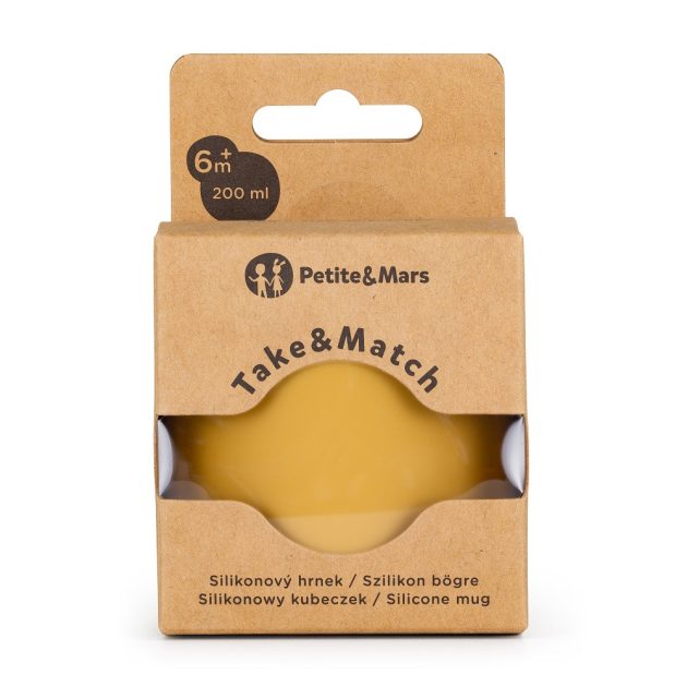 Petite & Mars Szilikon bögre Take&Match Intense Ochre 6m+