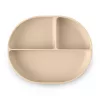 Petite&Mars Szilikon osztott ovális tányér, Take&Match, Desert Sand, 6 hó+