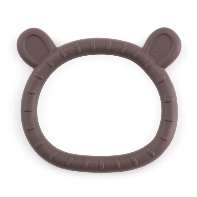 PETITE&MARS Szilikon rágóka Teddy Bitter Cocoa 0m+