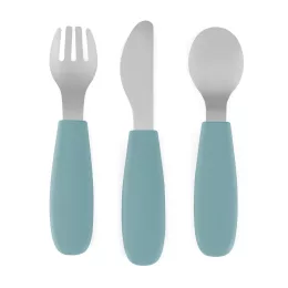   Petite&Mars Rozsdamentes acél evőeszközkészlet Take&Match Frosted Sky 12m+