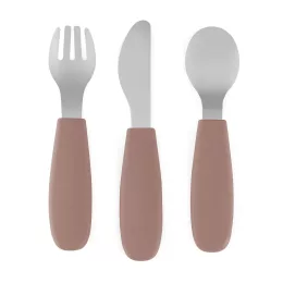   Petite&Mars Rozsdamentes acél evőeszközkészlet Take&Match Velvet Latte 12m+