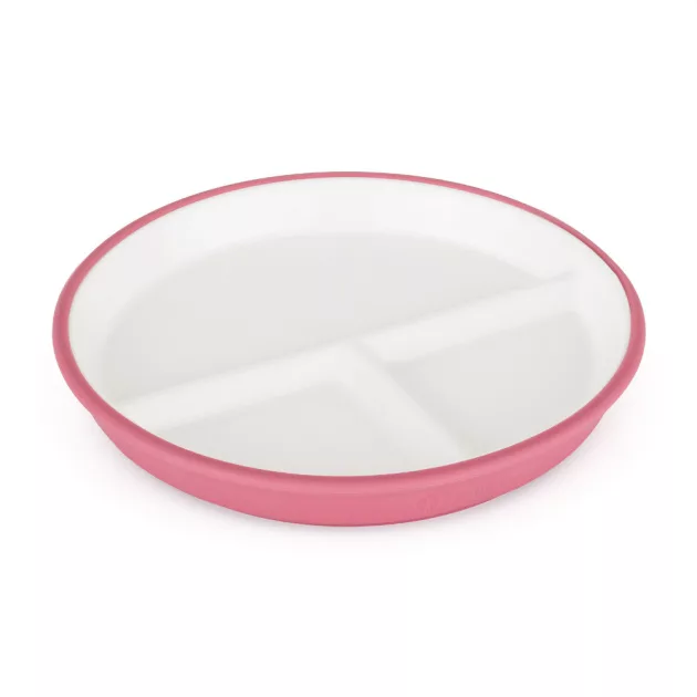 PETITE&MARS Kerámia tányér szilikon borítással Candy Pink