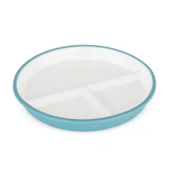   PETITE&MARS Kerámia tányér szilikon borítással Teal Blue