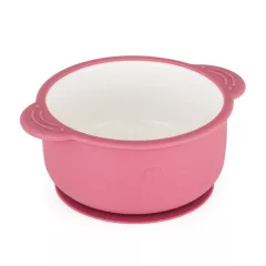 PETITE&MARS Kerámia tálka szilikon borítással Candy Pink