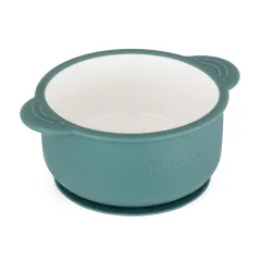   PETITE&MARS Kerámia tálka szilikon borítással Misty Green