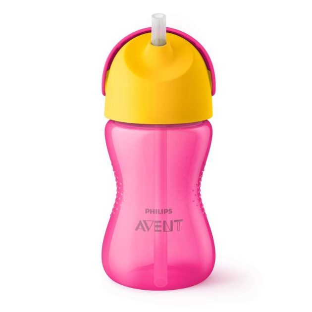 Avent itatópohár rugalmas szívószállal 300ml lányos