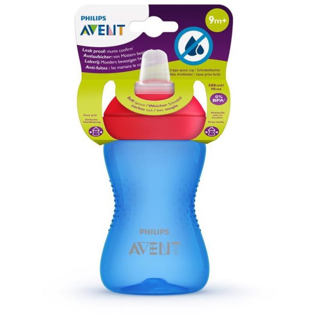 Avent SCF802/01 Puha harapásálló csorös pohár 300 ml KÉK