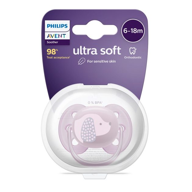 Avent SCF092/05 Játszócumi Ultrasoft Premium 6-18hó lila, 1 db