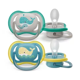   Philips AVENT Játszócumi, Ultra Air, mintás, 18 hó+, (bálna), 2db