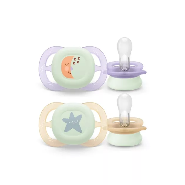 Philips AVENT SCF075/03 Játszócumi ultra start mintás 0-2hó 2 db - lányos