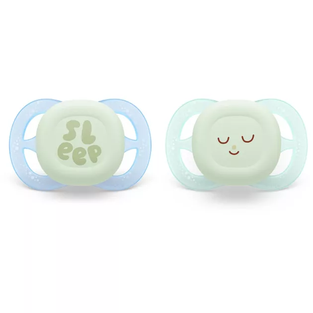 Philips AVENT SCF075/08 Játszócumi ultra start éjszakai 0-2hó 2 db - fiús