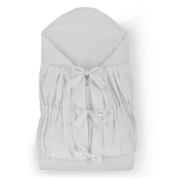   Petite&Mars Megkötős pólya, Nurse tömör kókusz betéttel, Light Grey, 75x75 cm