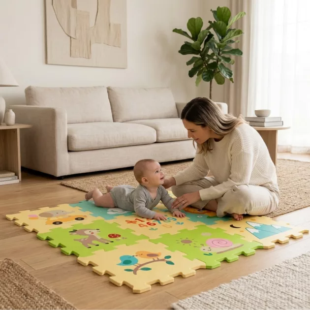 PETITE & MARS Összeilleszthető puzzle Nexli - Forest Friends 6 db
