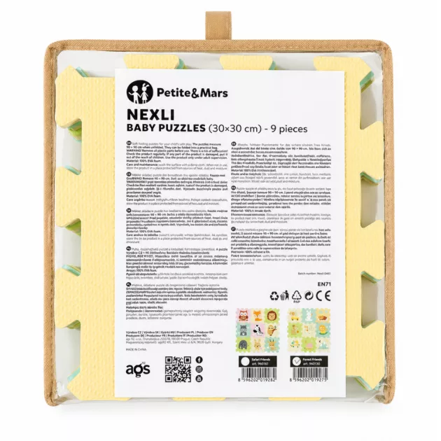 PETITE & MARS Összeilleszthető puzzle Nexli - Forest Friends 6 db