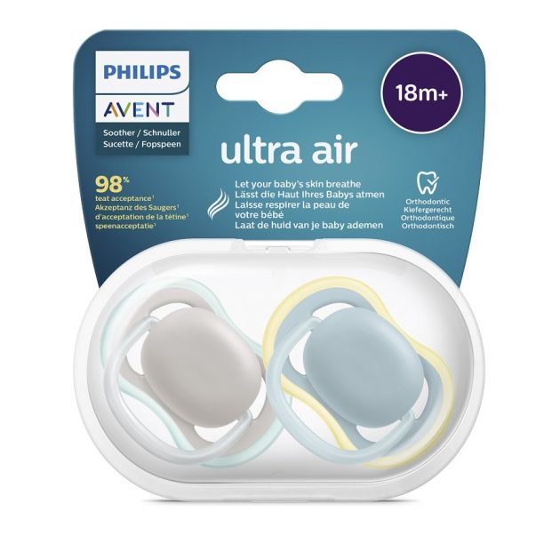 Avent SCF349/01 Ultra air 2 db játszócumi, neutral, 18hó+