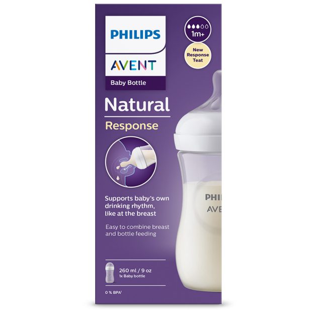 Avent SCY903/01 Natural Response cumisüveg, 260 ml, 1 hó+