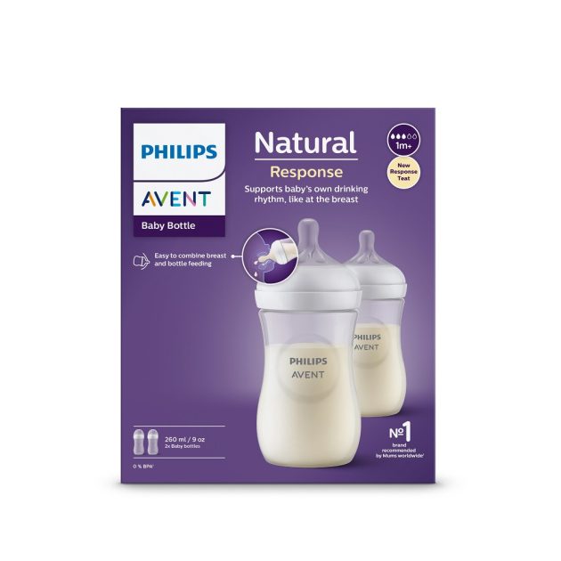 Avent SCY903/02 Natural Response cumisüveg 260 ml, 1hó+ 2 db