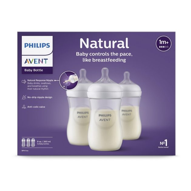 Philips AVENT SCY903/03 Natural Response cumisüveg 260 ml, 1hó+ 3db