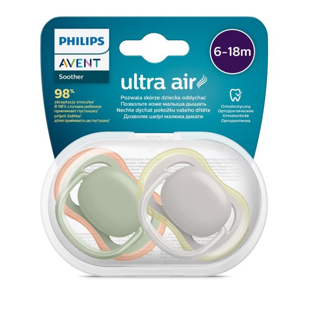 Avent játszócumi - ultra air 6-18hó neutral 2db