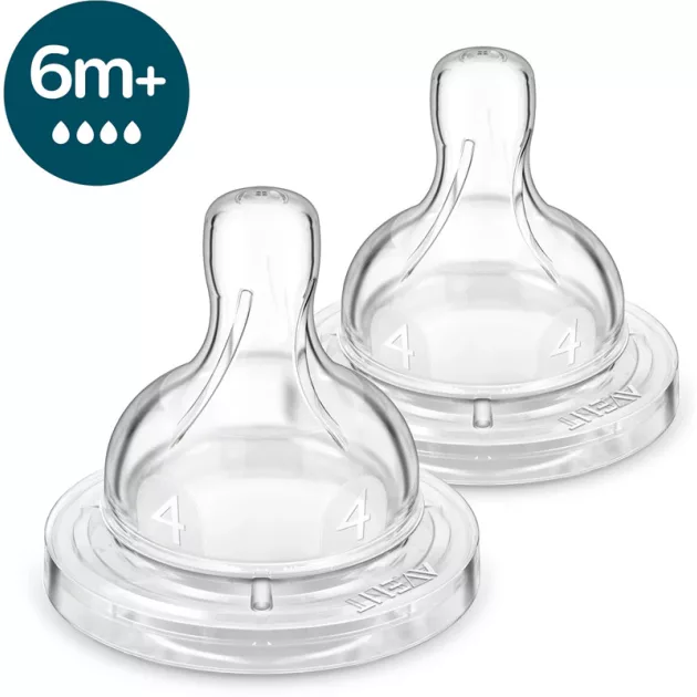 Philips AVENT SCY764/02 Etetőcumi Anti-colic gyors átfolyás 6hó+ 2 db
