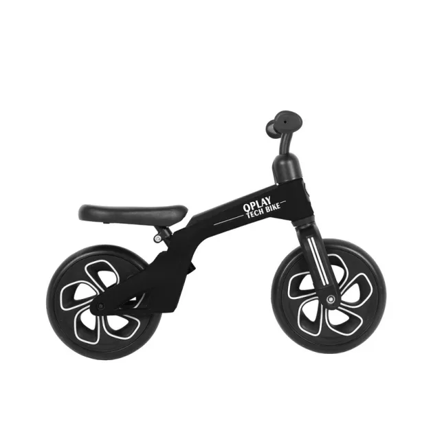 QPLAY futóbicikli Tech Black, kor 2 - 4 év, 30 kg-ig