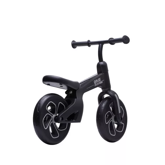 QPLAY futóbicikli Tech Black, kor 2 - 4 év, 30 kg-ig