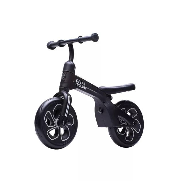 QPLAY futóbicikli Tech Black, kor 2 - 4 év, 30 kg-ig
