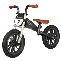 QPLAY futóbicikli Feduro Black/Golden, kor 3-6 év