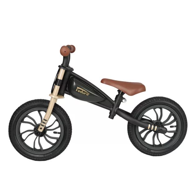 QPLAY futóbicikli Feduro Black/Golden, kor 3-6 év