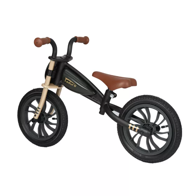 QPLAY futóbicikli Feduro Black/Golden, kor 3-6 év