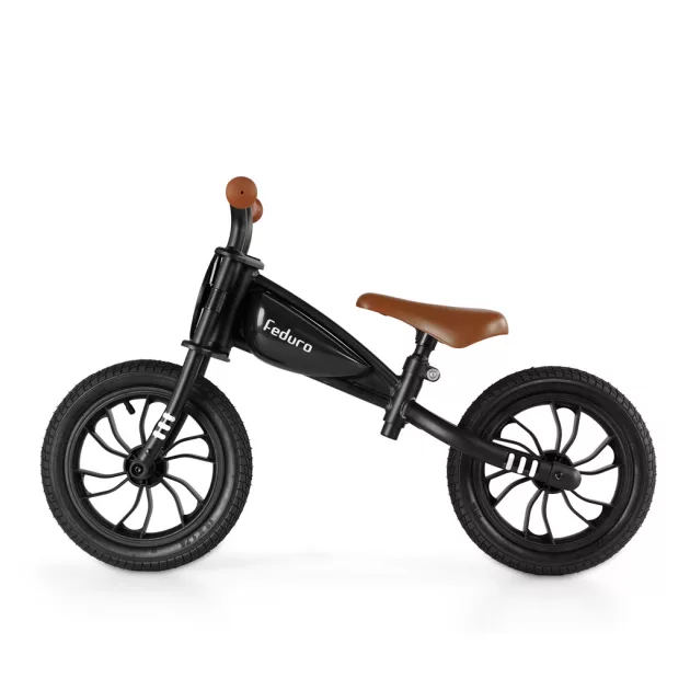 QPLAY Feduro futóbicikli 3-6 éves korig, 30 kg-ig - Black