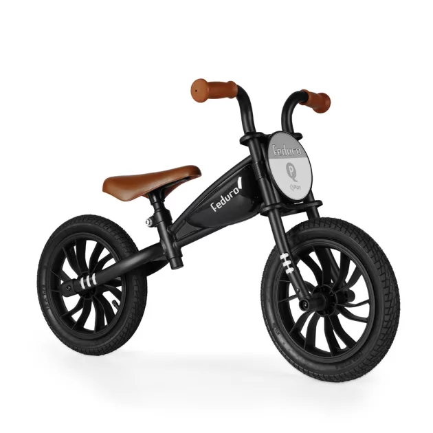 QPLAY Feduro futóbicikli 3-6 éves korig, 30 kg-ig - Black
