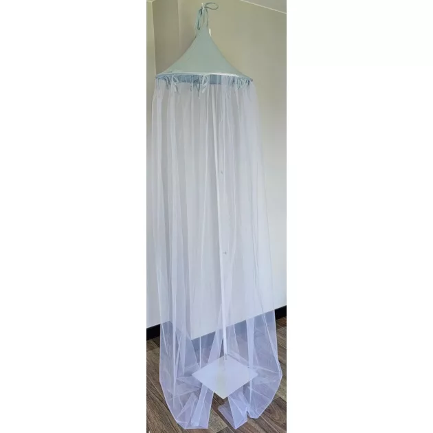 EKO Baldachin a kiságy fölé muszlin tüll 240x300 cm - Kék 