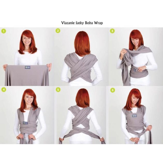 Boba Babahordozó/kendő, Wrap, Grey