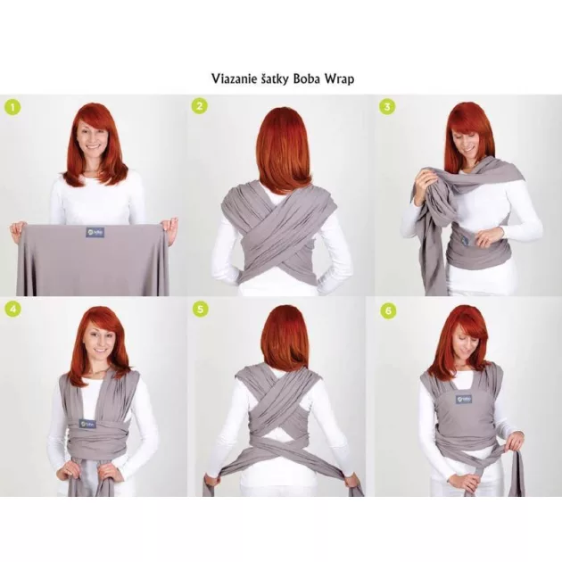 Boba Babahordozó/kendő, Wrap Organic, Dark Gray