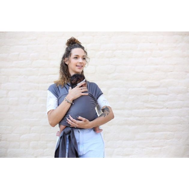 Boba Babahordozó/kendő, Wrap Organic, Dark Gray