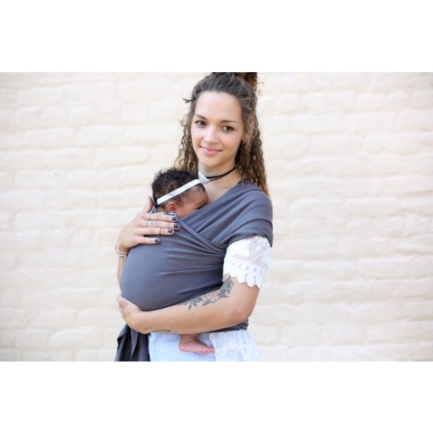 Boba Babahordozó/kendő, Wrap Organic, Dark Gray