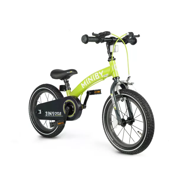 QPLAY Miniby 3in1 kerékpár Green, 2 - 8 év