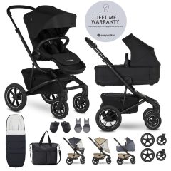   EASYWALKER Kombinált babakocsi Jimmey Pepper Black XXL AIR + RWS