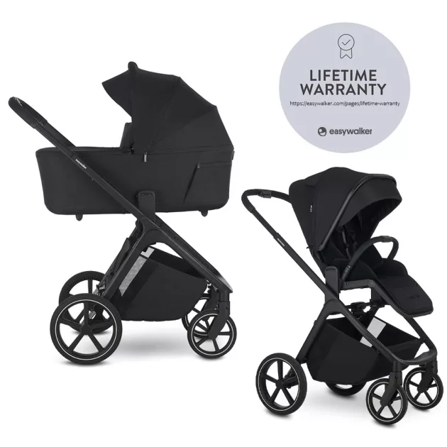 EASYWALKER Kombinált babakocsi Zoey Go Pure Black