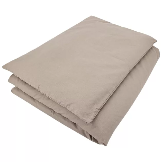 EKO 2 darabos pamut ágyneműhuzat kiságyhoz Dark Beige 40x60cm, 90x120cm