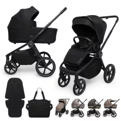 MUUVO Kombinált babakocsi Five 2 az 1-ben Classic Black
